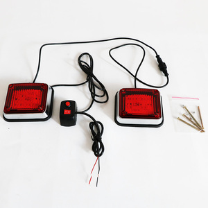 Luces de advertencia LED cuadradas de alto brillo, ambulancia, marcador lateral rojo, ámbar para coche, camión, cargador estroboscópico montado en superficie, EcoSport - Product Image 5