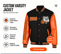 Veste universitaire vintage personnalisée pour homme, corps en laine, manches en cuir, broderie chenille, veste de baseball style Letterman, streetwear, OEM