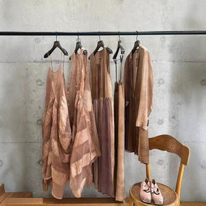 <span class=keywords><strong>Robe</strong></span> à bretelles haut de gamme personnalisée en soie et lin jacquard, teinte à la main aux coloris botaniques, style vieilli, coupe en forme de bourgeon, pour femme, printemps, <span class=keywords><strong>antistatique</strong></span> - Product Image 5