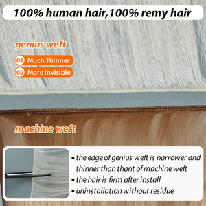Trame lisse de cheveux Remy 100% vierges européens de 24 pouces, 50 grammes, extensions de cheveux blonds de haute qualité - Product Image 2