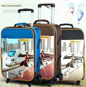 <span class=keywords><strong>Maleta</strong></span> con ruedas para niños con diseño de impresión de PU para niñas, bolsa de viaje con ruedas giratorias para equipaje - Product Image 4