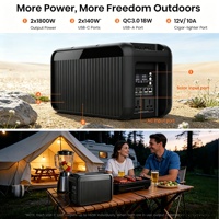 Batterie Externe Portable LiFePO4 1800W 1024Wh pour Stockage d'Énergie d'Urgence Domestique et Démarrage de Voiture