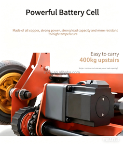 Chariots à plateforme électriques portables et pliables en métal, capacité de charge 400 kg, OEM, avec assurance commerciale - Product Image 2