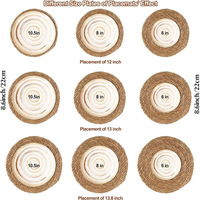 Sets de table ronds en jonc de mer tressé à la main, napperons en paille naturelle résistants à la chaleur pour la maison, la cuisine et la décoration de restaurant