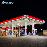 Enseigne lumineuse LED pour auvent de station-service extérieure, panneau composite en aluminium, enseigne lumineuse pour façade de station