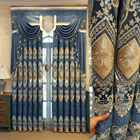 Mode dubaï motif personnalisé, Style de luxe occultant rouge velours rideaux broderie perlée tissu pour fenêtre salon Ro