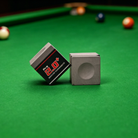 ASN WJQK-02 Craie de billard premium 22 mm, emballage en feuille d'argent, craie carrée pour queue de billard, haute friction, antidérapante