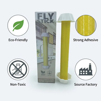 Trampa Adhesiva para Moscas, No Tóxica, Rollo Amarillo Adhesivo, Tapa Blanca Acanalada, para Ventanas de Cocina, Control de Plagas en Interiores