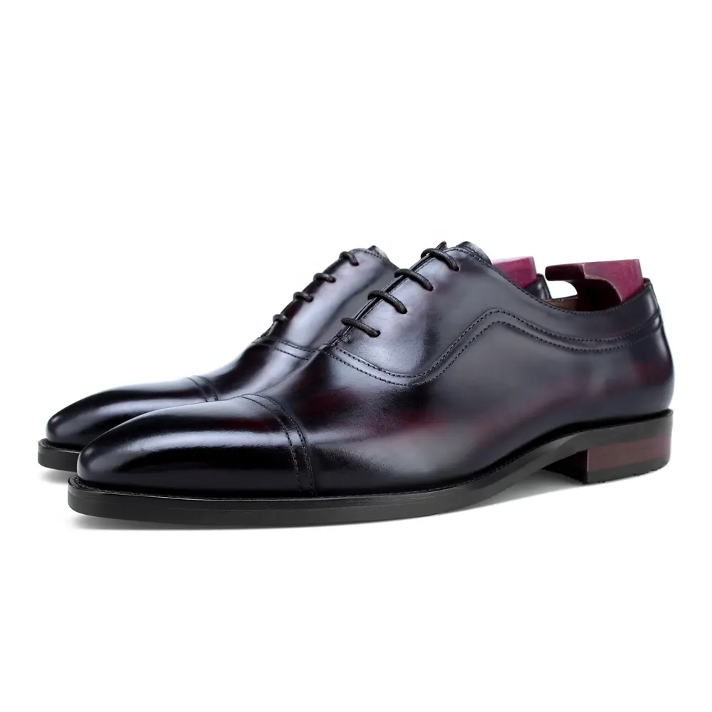Модные Нескользящие мужские классические туфли на шнуровке, деловые британские деловые повседневные Лоскутные туфли с заостренным носком, мужская обувь выше