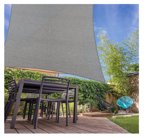 Voile d'ombrage grise anti-UV en tissu, toile <span class=keywords><strong>de</strong></span> protection pour patio extérieur et jardin, 185 GSM, robuste et personnalisable - Product Image 4