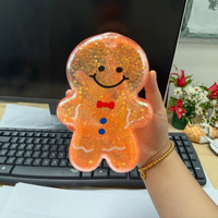 Bonhomme en pain d'épices géant de Noël, anti-stress à rebond lent, en matière scintillante, best-seller