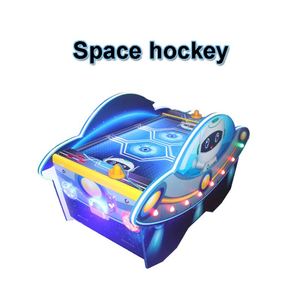 Machine de hockey sur air à monnayeur pour divertissement intérieur, avec trous opposés, version anglaise, 2 joueurs, 110/220V, en bois/acrylique - Product Image 5