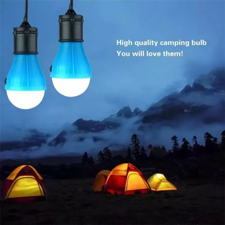 화이트 라이트 휴대용 비상 캠핑 텐트 야외 매달려 3 LED 전구 하이킹 에너지 절약 램프