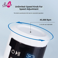 Polisseuse à ongles sans fil promotionnelle 45000 tr/min, perceuse à ongles portable rechargeable avec écran LED pour manucure et pédicure