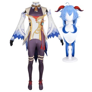 Disfraz de <span class=keywords><strong>Cosplay</strong></span> de <span class=keywords><strong>Ganyu</strong></span> de Genshin Impact para Fiesta de Halloween, Conjunto Completo GAHC-003 - Product Image 1