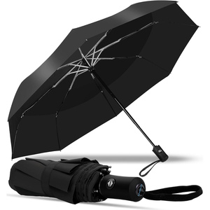 Semi Automatic 3-Folding <b>Umbrella</b> with Custom Logo for Business Gifts-UPF 50+ Oxford Material Classic Design Outdoor Use - Product Image 1
