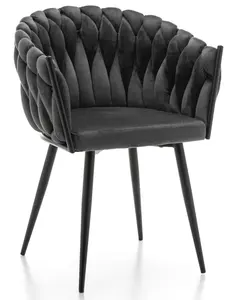 매력적인 거실 현대 라틴 실내 장식 의자 검은 다리 의자 silla 현대 팔 의자 벨벳 메이크업 화장대 의자 악센트