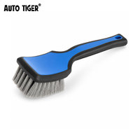 Brosse de nettoyage de pneus de voiture ATUO TIGER bleue et noire, brosse de nettoyage de tapis, brosse à récurer les pneus, brosse de detailing automobile