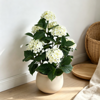 Conception personnalisée, fleurs d'hortensia artificielles de 90 cm, plante artificielle, fausses fleurs, plante en pot pour décoration intérieure