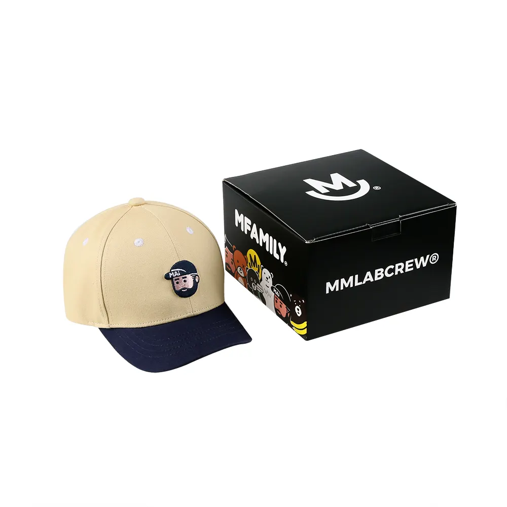 Snapcap Box Packaging Baseball Cap Box Custom Hat Corrugated Board Mailer Box with Paper Bag for Shirts Candle Socks Scarf