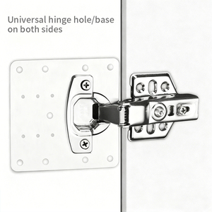 Charnière de remplacement pour porte d'armoire de <span class=keywords><strong>cuisine</strong></span>, plaque de fixation pour réparation, charnière de remplacement en acier inoxydable pour armoire - Product Image 3