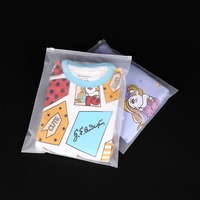 Sacs d'emballage pour vêtements en PE transparent givré épaissi réutilisables avec fermeture éclair pour T-shirts, vêtements pour enfants, sous-vêtements, chaussettes, rangement