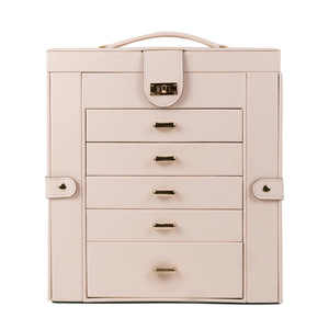 L cassetto multistrato in pelle scatola portaoggetti per gioielli organizer custodia impilatore stile braccialetto collana organizzatore di gioielli - Product Image 5