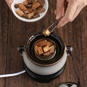 Eléctrico chino <span class=keywords><strong>de</strong></span> Incienso <span class=keywords><strong>de</strong></span> cerámica tazón <span class=keywords><strong>aceite</strong></span> esencial Quemador latón habitación fragancia Quemador Incienso casa decoración EF50XL - Product Image 4