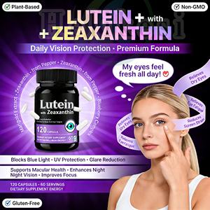 Suplemento Dietético <span class=keywords><strong>de</strong></span> Luteína y Zeaxantina <span class=keywords><strong>de</strong></span> Arándanos OEM en Cápsulas Blandas para la Salud Ocular y el Apoyo Inmunitario, 120 Cápsulas por Botella para Adultos - Product Image 3