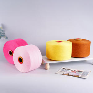 メーカーによる様々な色の梳毛ポリエステル綿混紡糸（4S-21S）漂白済みナチュラルホワイト - Product Image 1