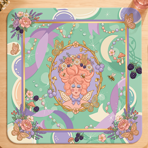 Tapete Plegable para Mahjong 2026 USA, Diseño de Tulipán y Rayas de Coral, Antideslizante, con Logotipo Personalizado, Grosor y Tamaño Ajustables, para Mesa de Juego de Póker - Product Image 2