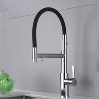 Robinet de cuisine de luxe en laiton massif 3 voies, sans plomb, avec filtre à eau potable purifiée, monotrou, eau chaude et froide, fournisseur d'or