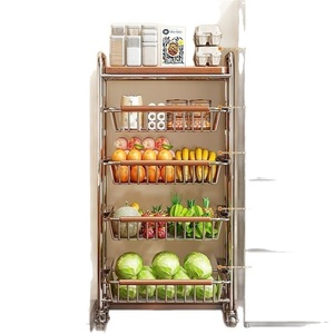 Moderno Estante de Almacenamiento de Cocina de Hierro de un Solo Nivel, No Plegable, con Ruedas Móviles para Aperitivos y Uso Doméstico - Product Image 4