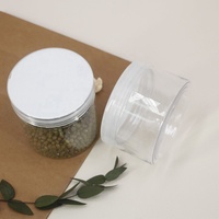 Bocaux et Boîtes en Plastique PET Transparents Personnalisés à Grande Ouverture pour Emballage Alimentaire, Pots Vides pour Snacks et Aliments, Vente en Gros avec Couvercles