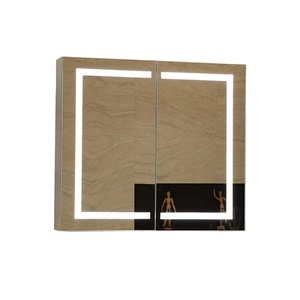 Illumir treo tường Vanity Led Gương phòng tắm với tủ lưu trữ với đèn cảm ứng cảm biến LED đồng hồ kỹ thuật số - Product Image 3