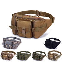 Sac banane Molle personnalisé avec logo pour homme – Robuste, pour activités sportives et de plein air – Pochette téléphone avec fermeture éclair pour camping et chasse