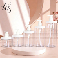 Bouteilles cosmétiques en plastique PET 200ml 400ml 500ml 800ml 1000ml pour crème visage blanchissante, sérum de soin, gommage corporel, shampoing