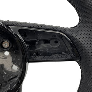 Volant de voiture en cuir et fibre de carbone pour <span class=keywords><strong>Audi</strong></span> B9 A3 A4 A5 RS3 RS4 S3 S4 S5 A6 A7 <span class=keywords><strong>A8</strong></span> Q5 Q7 Q8 TT R8 S6 RS6 RS7 S7 B8.5 B8 - Product Image 4