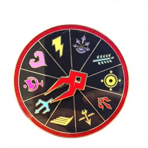 Broche interactive à structure coulissante en émail, vente en gros - Product Image 4
