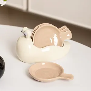 High Quality Novelty Snail <strong>Condiment</strong> Bowl <strong>Set</strong> <strong>Stackable</strong> Seasoning Plates Custom Logo Acceptable Bulk Supply - Product Image 3