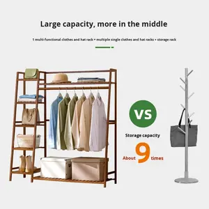 Porte-vêtements en métal sur pied avec crochets réglables Design moderne pour salon 5 crochets Quantité minimale de commande Une pièce - Product Image 4