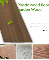 Plancher en bois composite WPC en teck brossé lisse de style européen moderne, gaufré 3D, imperméable, antidérapant, pour usage extérieur et sous-sol, épaisseur 18 mm, 15+