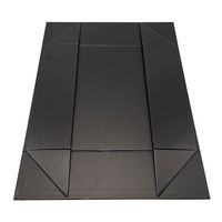 Boîte cadeau magnétique noire personnalisée grand format avec couvercle, rigide, pliable, pour vêtements (T-shirt, robe, sweat à capuche)