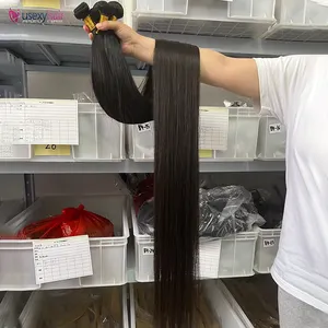 50 Inch Super Lange Haarbundels 10a 12a Cuticula Uitgelijnd Maagdelijk Haar Verkoper Groothandel Hoge Kwaliteit Menselijk Braziliaans Weefsel