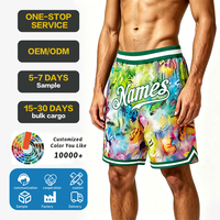 Shorts de sport pour homme à taille mi-haute, respirants, à séchage rapide, pour la gym, la natation, la plage, l'été, en maille, avec logo personnalisé brodé