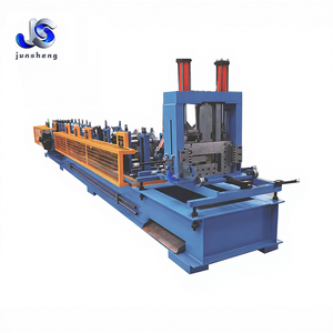 Hochgeschwindigkeits-Hydraulik-C-Profil-Stahlkonstruktions-Profilbiegemaschine für C/Z-Längsträger-Rollformung - Product Image 1