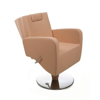 Nouveau cuir bleu marron avec guide manuel conception et réglage petit fauteuil de barbier au design unique