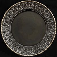 Assiettes de présentation en verre doré en relief, transparentes, 13 pouces, avec bord doré, durables pour mariages et diverses occasions – Vente en gros usine