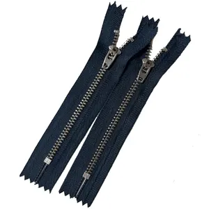 3# Hot sales Y teeth stainless steel zipper close end zipper for jeans