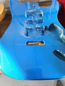 <span class=keywords><strong>Kit</strong></span> de <span class=keywords><strong>Guitarra</strong></span> <span class=keywords><strong>Eléctrica</strong></span> DIY con Cuerpo de <span class=keywords><strong>Guitarra</strong></span> <span class=keywords><strong>Eléctrica</strong></span> de Madera Maciza en Acabado Brillante Azul - Product Image 2